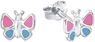 Amor Stud earrings Ear jewelry, 7 cm, Multicolor, Butterfly, Comes in jewelry gift box, 9211173