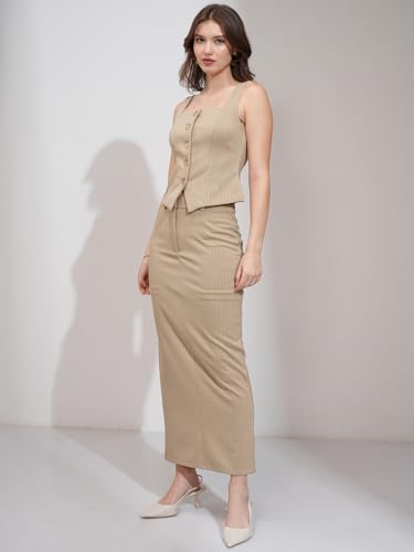 Image of Tokyo Talkies Women's Polyester Blend TTCE001261 Co-Ord Set