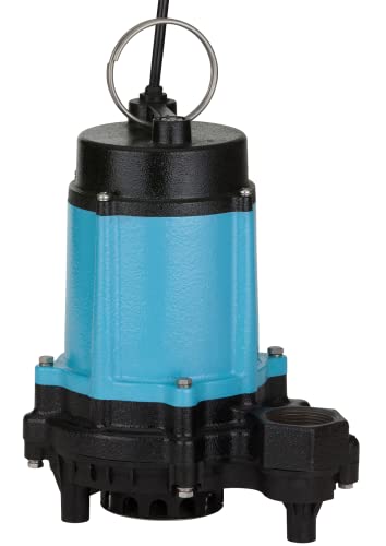 Image of Little Giant 10EC-CIM 115-Volt, 1 /2 HP, 4020 GPH Manual Cast Iron Sump /Effluent /Emergency Pump with Polypropylene base (no switch), 20-ft. cord, Blue, 510800
