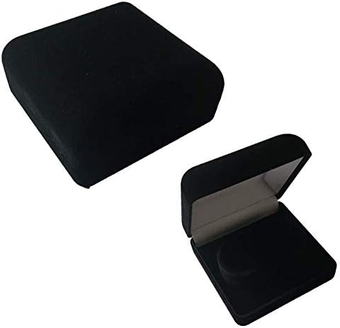 Widdle Gifts Ltd Black Velvet Flock Jewellery Box - Bracelet Bangle Watch VV14-BK, Velvet