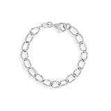 925 Sterling Silver 5' Classic Oval Link Chain Charm Bracelet for Babies, Infants & Little Girls - Simple yet Adorable Bracelet for Toddlers - Traditional Plain Link Chain Bracelets for Children