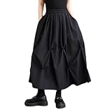 [POGCZMKK] ロング丈スカート レディース プリーツスカート フレアスカート マキシスカート Aラインスカート ウエストゴム ゆったり シンプル ウエストゴム 可愛い 着痩せ 着回し 普段着 着心地 通勤 ファッション カジュアル 春 夏
