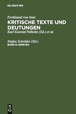 Ginevra Reprint 2010 ed. Edition book cover