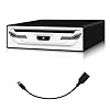 Lettore CD/DVD esterno per auto, laptop, TV e altro: USB 2.0, Plug & Play, anti-shock, Smart TV, laptop, tablet (Android 4.4+), cavo USB e supporto