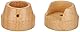 GARDINIA Wandlager für Gardinenstangen mit Ø 28 mm, Inklusive Befestigungsmaterial, Wandmontage, Serie Lugano, Holz, Natur, 2 Stück