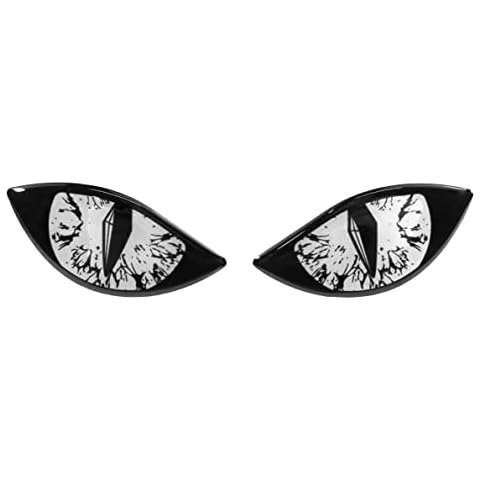 BIKE-label Reflective Sticker 3D Evil Eyes Car Motorcycle Helmet White 910069-VA Cover