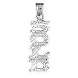 Marca: Jewels Obsesion. Jewels Obsession - Colgante (oro blanco de 14 quilates, 31 mm)