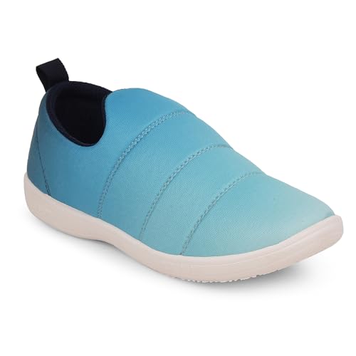 Image of Liberty Force 10 Sage Green Casual Flats for Women - Knit-Mesh Slip-On