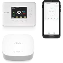 YoLink Smart Thermostat, Now Heat Pump Compatible, Android & iOS App, YoLink Hub Included