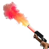 Smoke Machine With RGB Lights, CO2 Fog Cannon Jet Stage Effect Fogger LED Handheld Blaster With 10ft Hose for Nightclub Wedding Party DJ Halloween