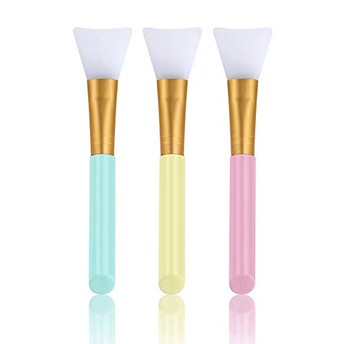Preisvergleich Produktbild 3 Stück Silikon-Gesichtsmasken-Bürsten, Gesichtsmasken-Bürste, Hautpflege-Werkzeug, Silikon-Kosmetik-Pinsel, Schlammmasken-Bürste, DIY-Make-up-Werkzeug (mehrfarbig)