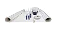 Class A Customs | RV Camper Rubber Roofing 8.5' Wide by 15' Long White Textured EPDM with Install kit | CAC-E85X15-K