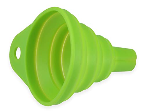 mumbi Silikontrichter Embudo de Silicona Plegable para Rellenar (Aprox. 6,3 x 7 cm) en Verde