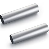 Hicarer 2 Pcs 3' (76mm) OD Straight Aluminum Pipe Tube 11.8' 300mm Long Aluminum Intercooler Pipe Piping Air Intake Tube Brushed Finish