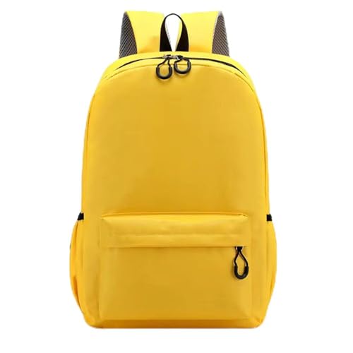 Image of D&T School Backpack WaterProof Back to School, Plain Kids Backpack for Girls and Boys A Unique Rucksack Ideal for School Children Causal Travel School Bags Yellow
