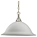 Sea Gull Lighting 65050-02 Canterbury One-Light Pendant, Polished Brass Finish with Satin Etched Glass
