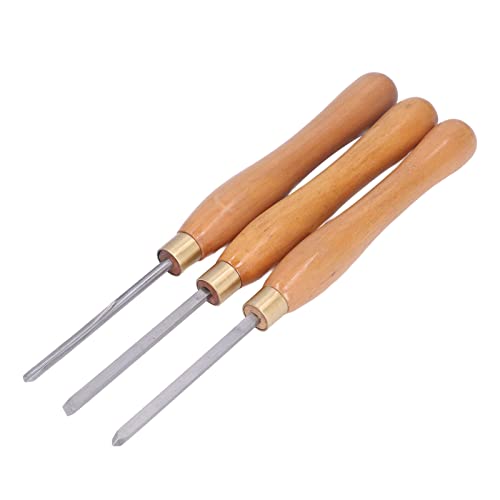 Set 3 Pzs Herramientas Torneado Madera Mango Haya Acero miniatura 7