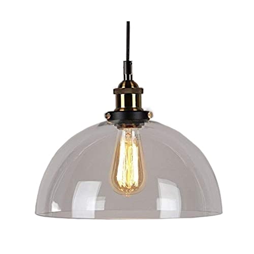 Lampe suspendue LED en verre rétro E27 avec hauteur réglable