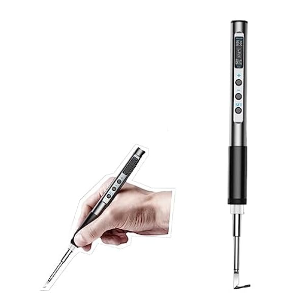 Lödning kit Bärbar elektrisk lödkolv, metallkroppstemperatur justerbar lödsvetsstation, lödverktyg (Color : SET 2, Size : 1)