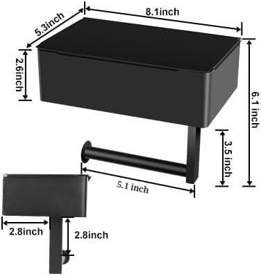 Bosoei 002 Toilet Paper Holder With Storage, Shelf Of Bathroom Toilet Tissue Holder thumb #3