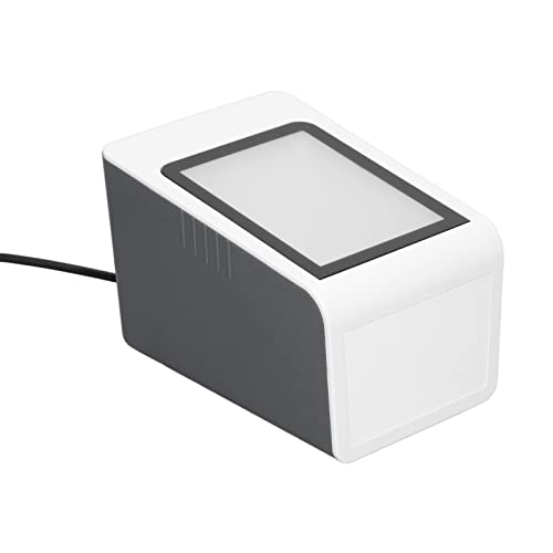 Yctze Escáner QR de Manos, Escáner de Código de Barras de Escritorio, Indicaciones de Voz, Identificación Automática, Lector QR con Cable USB, Máquina POS para PC, Productos de Escáneres