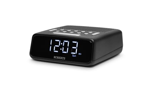 Roberts ORTUSFM FM Digital Clock Radio with Dual Alarms and a Large LCD Display, Black - Image 2