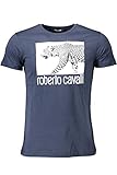 Farbe: Blau 04926 Navy Roberto Cavalli HST67E T-Shirt mit kurtzen Ärmeln Harren BLAU 04926 Marine 2XL