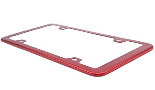 Sgooky 120109RG 2Pcs Stainless Steel License Plate Frames, Red License Plate Cover Tag Holder thumb #5