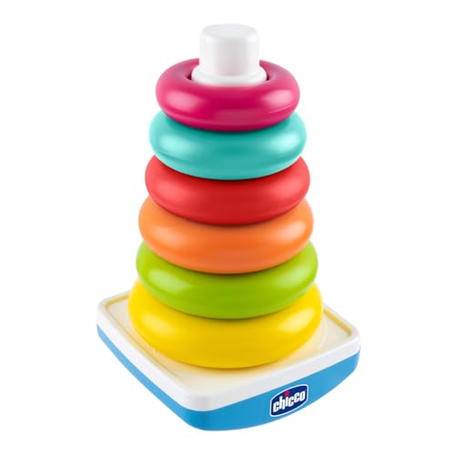 Miniatura 2 de Chicco Juego Torre De Anillos, Juego Con Base Oscilante Al Toque Y 6 Anillos De Colores Apilables, Juegos Para Niños, Juegos Educativos, Desarrolla La Coordinación Y El Movimiento, 9-36 Meses