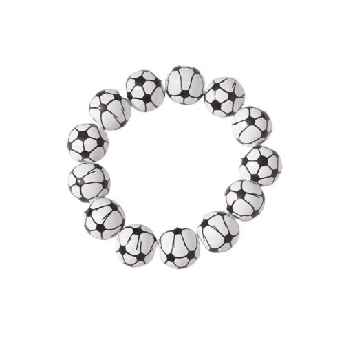 Dainty Baseball Soccer Football Volleyball Rugby Sports Charm Bracelet Handmade Adjustable Beaded Ball Stretch Bangle Bracelet For Women Men Sports Team Party Favors Jewelry Gifts-Style A #TOP24