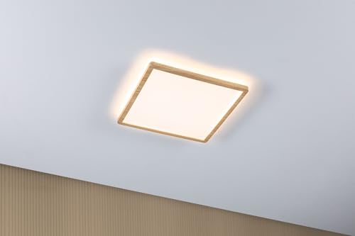 Plafonnier LED carré 16W Atria Shine Paulmann blanc chaud 3000K