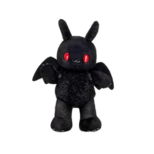 Halloween Mothman Plush Collectible Figurine – 14 Inch Creepy Goth Mothman Plushie Sculpture for Adult Collectors, Desk Decor & Gift