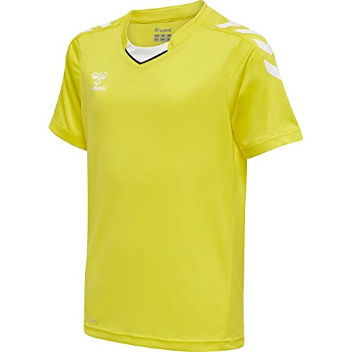 Image of hummel hmlCORE XK Poly Jersey S/S Kids, Unisex Kids T-Shirt, 116 - Blazing Yellow
