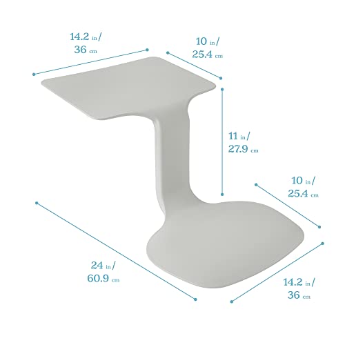 Image of ECR4Kids The Surf Portable Lap Desk, Flexible Seating, Light Grey