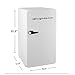 Frigidaire Retro Compact Refrigerator with Chiller, 3.2 cu ft Countertop Fridge, Built-In Bottle Opener, Rounded Corners, Premium, for Office, Bedroom, Dorm Room, Cabin, 18.5D x 20W x 31.5H (White)