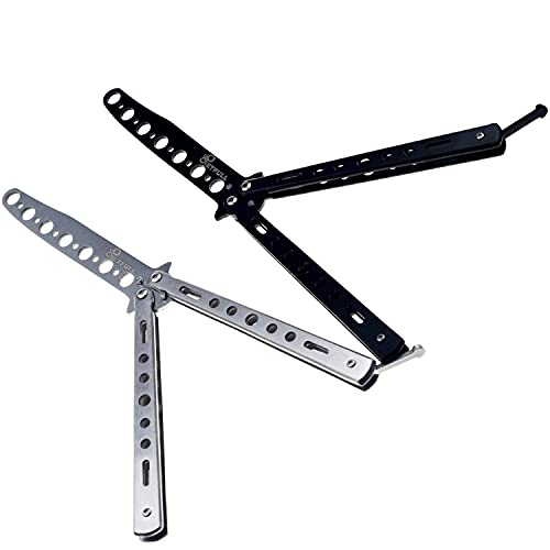 Ietfull Butterfly Knifes Butterfly Practice Knife Trainning Practice Comb Unsharpened Blade For Practicing Flipping Tricks 2Pcs #TOP6