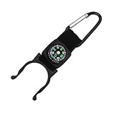 Clips para Botellas de Agua,Clip con Hebilla para Botellas | Portabotellas de Agua portátil con brújula para Mochila | Clip para Correa para Colgar para montañismo, Viajes