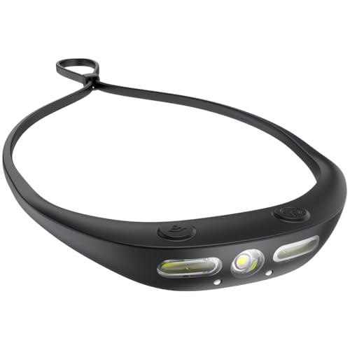 Linterna frontal con sensor de onda y 5 modos de luz recargable por USB