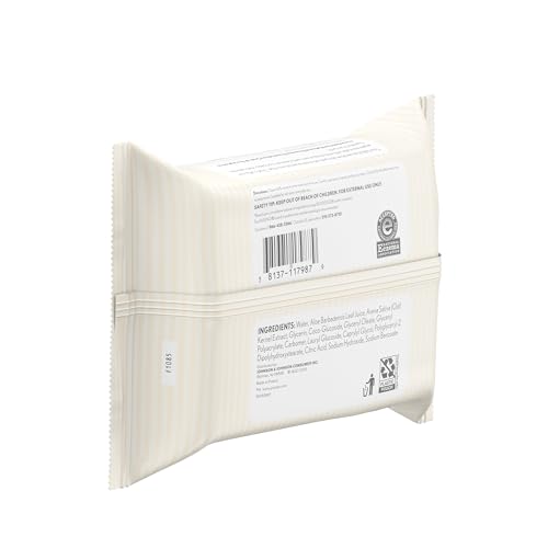 Image of Aveeno Baby Hand & Face Wipes, Oat Extract & Aloe, Fragrance Free, 25 ct | Cleansing & Moisturizing Baby Wipes for Sensitive Skin, No Added Sulfates, Alcohol, & Parabens, Hypoallergenic