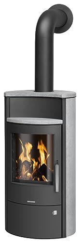 ORANIER | Pori Aqua Speckstein | Stahl Schwarz | 10 kW | wassergeführt