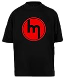 Miata M Mazda Rot Baggy T-Shirt Herren Damen Unisex Schwarz Bio-Baumwolle Tee Men's Black
