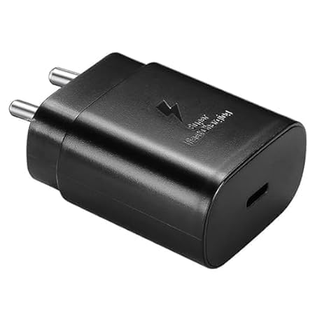Image of Original 25W Type C Super Fast Charger Adaptor Android Phone Wall Charger for Galaxy S23 Ultra /S23 /S23 Plus /S22 /S22 Ultra /Galaxy Tabs Black Mobile Charger (DEC200)