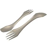 RISON Titanium Spork 3-in-1 Lightweight Eco-Friendly Durable Spoon-Fork-Knife, Combo Multitool Titan