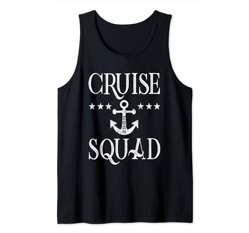 Retro Cruise Squad 2024 Matching Group Cruise Vacation Tank Top