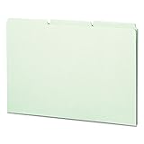 Smead 52334 Recycled Green Pressboard File Guides, 1/3 Cut, Blank Self Tabs, Legal, 50/box