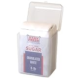 Stay Fresh Sugar Storage Container – Kitchen Discovery – Snap Close Sugar Canister Keeps Granules Fresh, Pourable and Spillproof for Optimal Sugar Storage