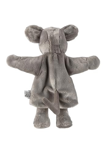Sterntaler Handpuppe Maus - weiches Kinder Spielzeug zum Puppentheater, Erzählen, Kuscheln & Sprachförderung – perfekter Spielkamerad & Geschenkidee, grau