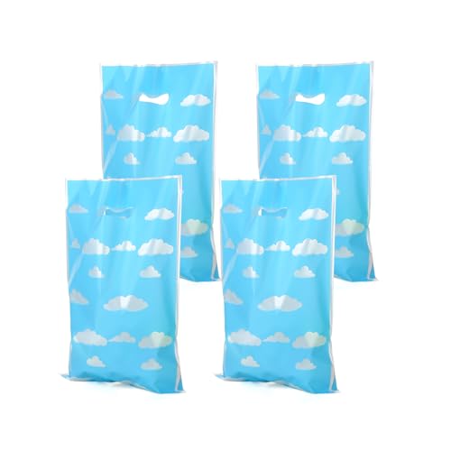 ADARRO Birthday Party Favor Bags 30 Pack, Cartoon Blue Dog Goodie Bags Plastic Bluk for Kids