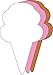 3â€ Neapolitan Ice Cream Cone Tri-Color Creative Cut-Outs, 31 Cut-Outs in a Pack for Spring, Summer, Learning Games, Ice Cream Socials, Classroom Kidsâ€™ School Craft Projects