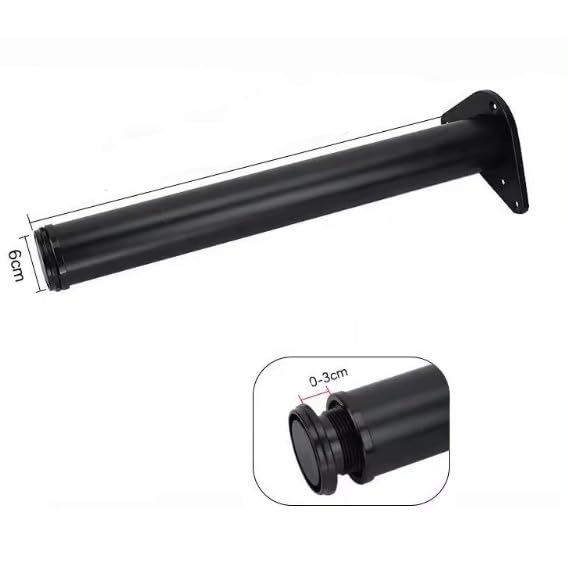 AERREGI KIT 4 GAMBE PER TAVOLO IN ACCIAIO | DIAMETRO DA 60mm | SET 4 GAMBE REGOLABILI CON ALTEZZA 710-730 mm | SET GAMBE PER TAVOLO CON 4 PIASTRE DI FISSAGGIO E VITI | KIT GAMBE DI COLORE BIANCO